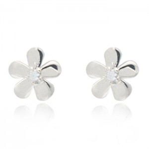 Joma jewellery silver plated daisy earrings