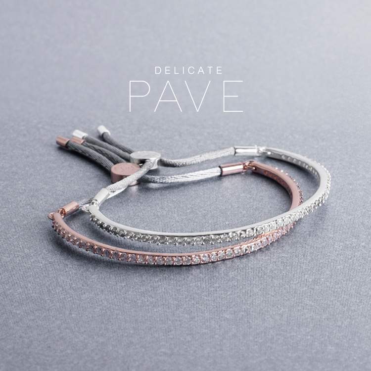 Joma Jewellery Pave Sparkle Silver Message Bangle 1811 - Lizzielane.com