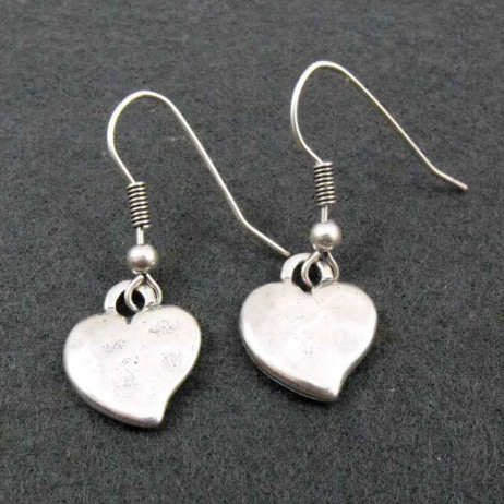 Danon Hook Earrings With Silver Heart
