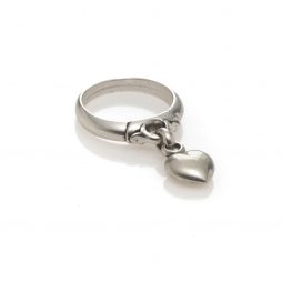 Danon Silver Heart Charm Ring