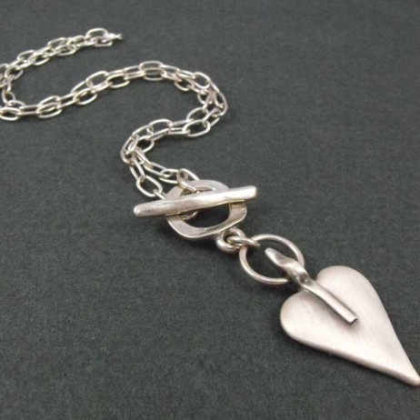 Danon Silver Mini Heart Short Necklace