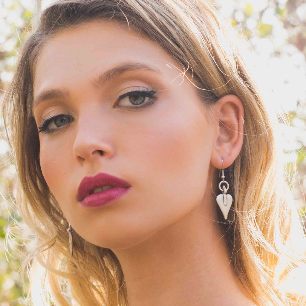 Buy Danon Jewellery, Danon Signature Heart Silver Drop Earrings