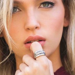 Danon Chunky Silver Swarovski Crystals Ring