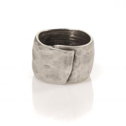Danon Textured Chunky Silver Plated Ring R986S
