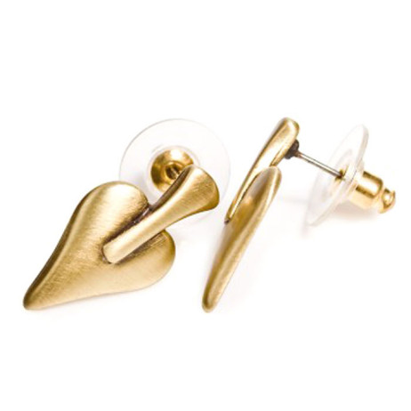 Danon Bronze Heart Stud Earrings