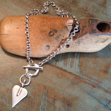 Danon Jewellery Signature Heart Double Links Necklace