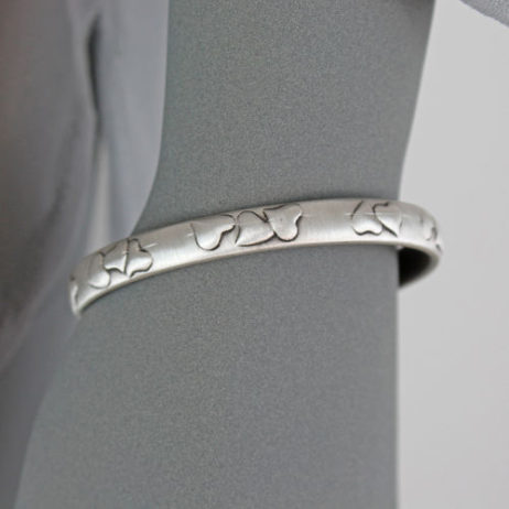 Danon Jewellery Silver Bangle with Heart Pattern *