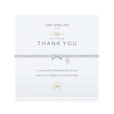 Joma Jewellery a little Thank You Bridesmaid Bracelet 365