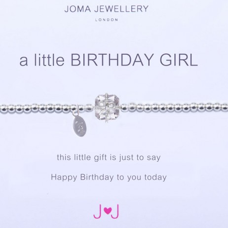 Joma jewellery a little birthday girl silver bracelet 688 *