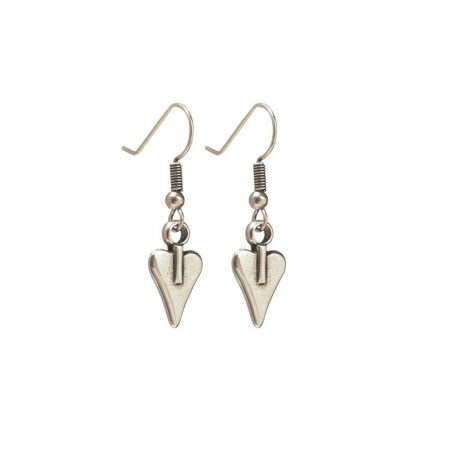 Danon Jewellery Mini Silver Heart Drop Earrings