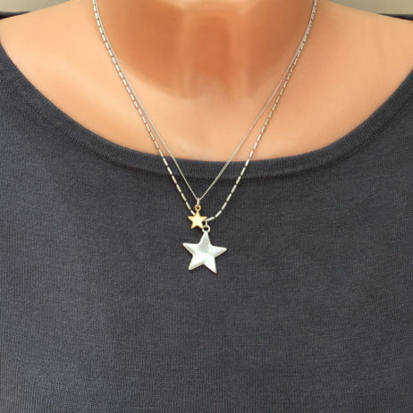 Hultquist Jewellery Silver and Gold Starraine Short Necklace