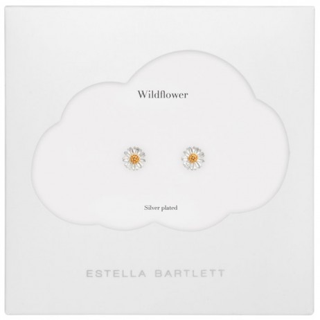 Estella Bartlett Silver Plated Mini Wildflower Stud Earrings