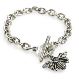 Danon Jewellery Silver Bee Bracelet with Crystal