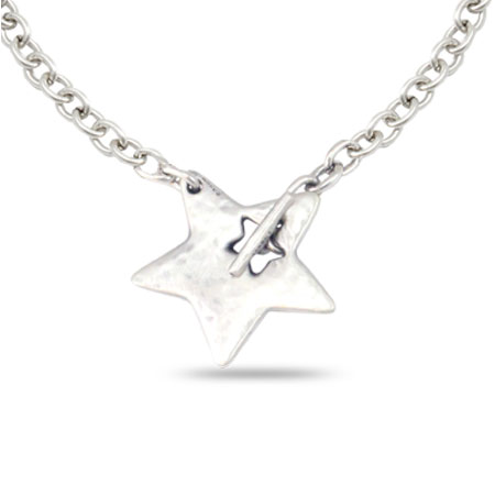 Danon Jewellery Silver Large Star Chunky Necklace
