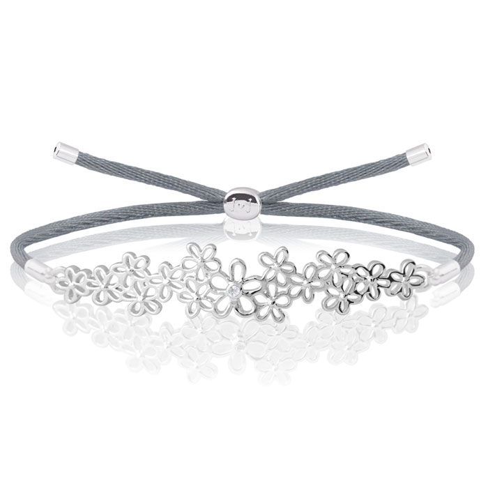 Joma Jewellery Daisy Daze Silver Friendship Bracelet 1564 EOL