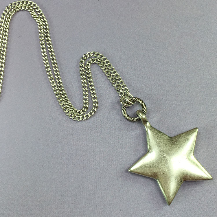 Hultquist Jewellery Long Silver Star Pendant Necklace - Lizzielane.com