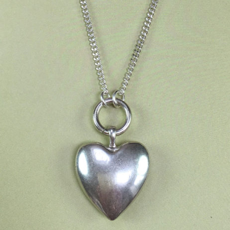 Hultquist Jewellery Long Silver Heart Pendant Necklace