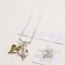 Double Mini Leaf of Love Necklace