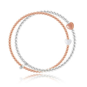 Joma jewellery Silver and Rose Gold forever bracelet