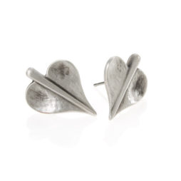 Danon Jewellery Silver Mini Leaf of Love Stud Earrings