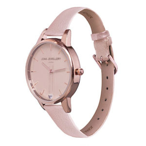 Joma Jewellery Ava Blush Leather Rose Gold Watch