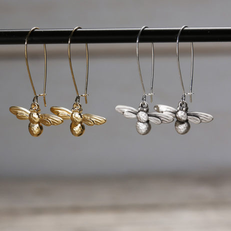 Danon Jewellery Mini Bee Long Drop Earrings