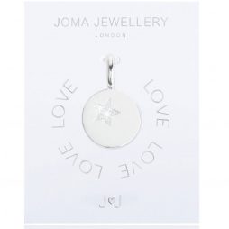 Joma Jewellery #MYJOMA Pave Star Disc Charm Silver 2157