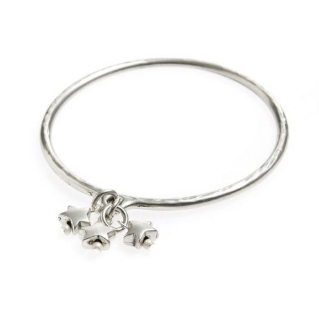 Danon Jewellery Mini Star Charms Silver Bangle