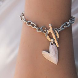 Danon Jewellery True Love Silver Heart T-Bar Bracelet B3833S