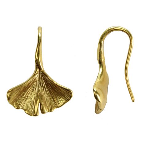 Hultquist Jewellery Gold Ginkgo Leaf Earrings