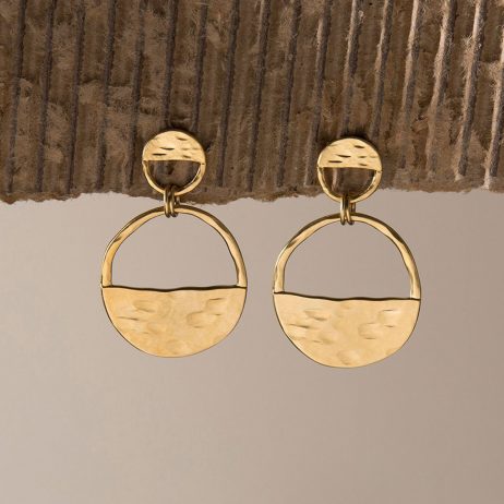 Danon Jewellery Inner Circle Two Piece Gold Earrings *