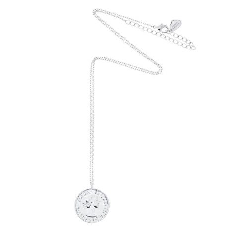 Estella Bartlett Lucky 6 Pence Necklace Silver Plated