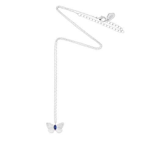 Estella Bartlett Butterfly Necklace Silver Plated