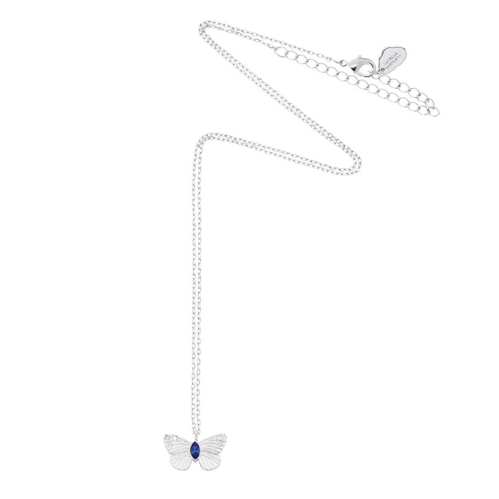Estella Bartlett Butterfly Necklace Silver Plated EB2422C