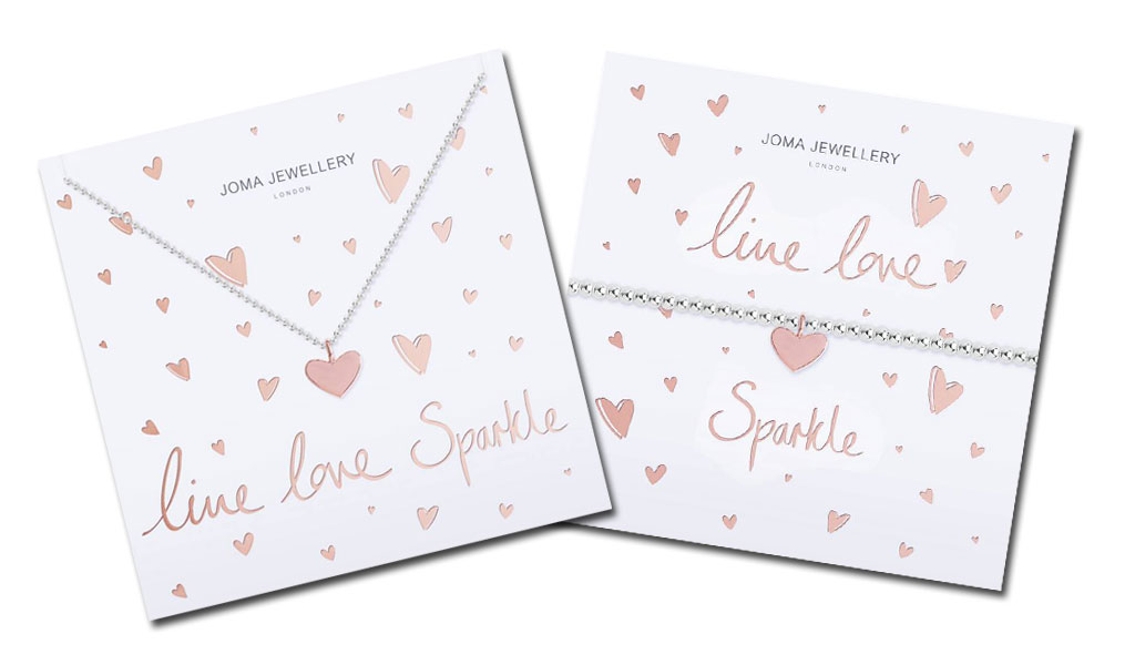 Joma Jewellery Live Love Sparkle Necklace and Bracelet