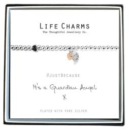 Life Charms Guardian Angel Silver Bracelet