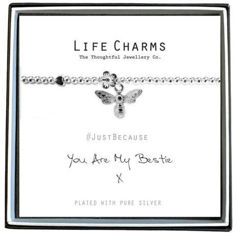 Life Charm You Are My Bestie Silver Bracelet