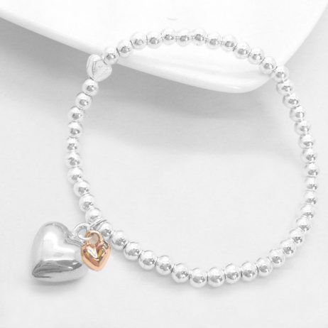 Life Charms Just Because You Are 50 Silver Heart Bracelet