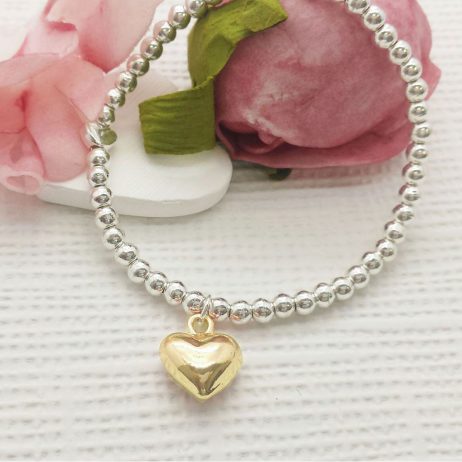 Life Charm You Have A Heart Of Gold Silver Bracelet