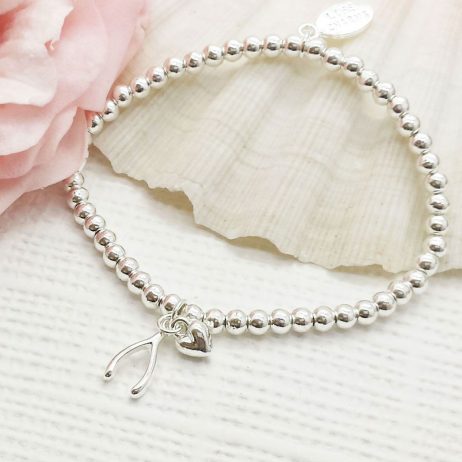 Life Charm May All Your Wishes Come True Silver Bracelet