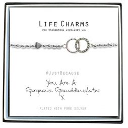 Life Charm Gorgeous Granddaughter Silver Bracelet