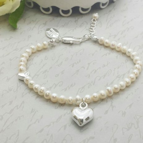 Life Charms Thank You Maid Of Honour Pearl and Heart Bracelet