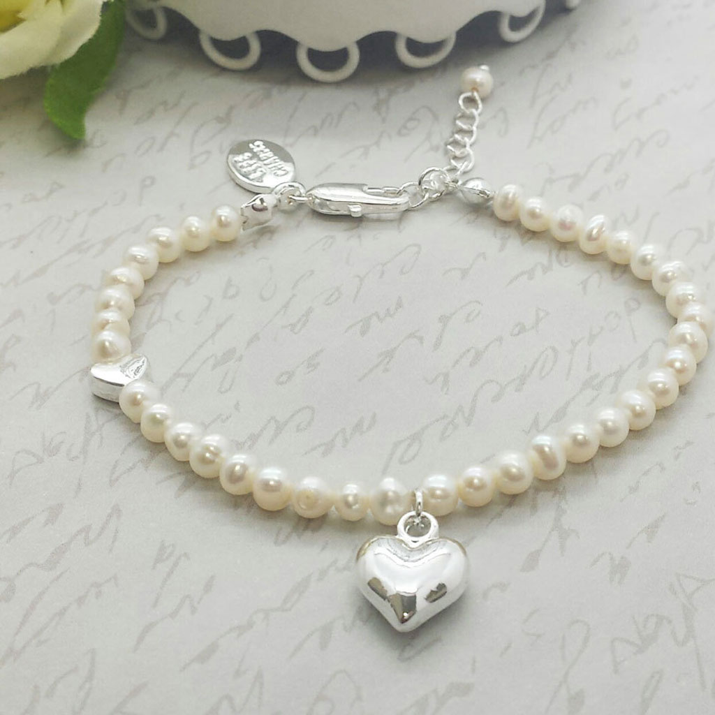Life Charms Thank You Maid Of Honour Pearl and Heart Bracelet LCW01PHM