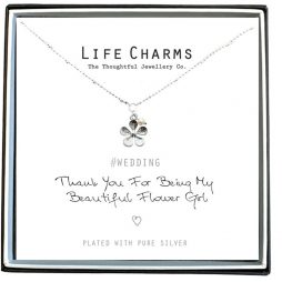 Life Charms Thank You Flower Girl Necklace
