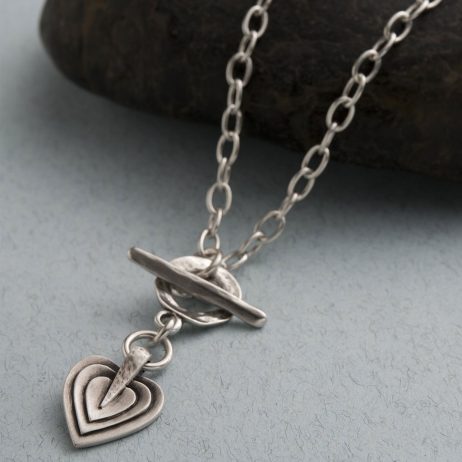 Danon Jewellery Layers Of Love Silver Necklace *