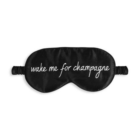 Katie Loxton Wake Me For Champagne Satin Eye Mask (black) KLS121