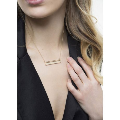 Tutti and Co Jewellery Linear Necklace Gold