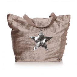 Shruti Designs Ta Da Beige Silver Star Shopper Bag