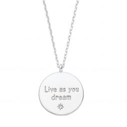 Estella Bartlett Live As You Dream Silver Plated Necklace EB3188C