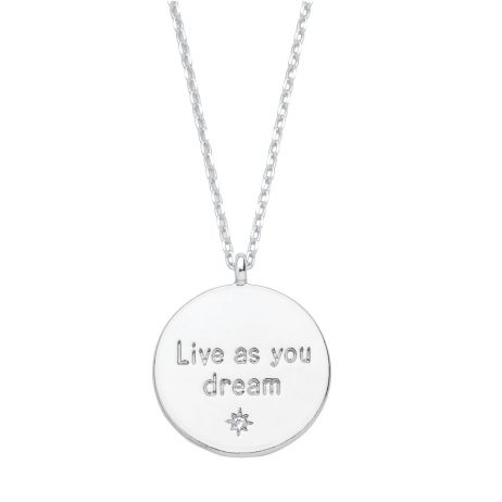 Estella Bartlett Live As You Dream Silver Plated Necklace EB3188C